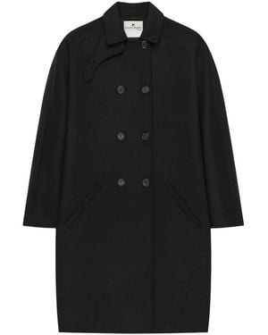Courreges Wool Oversize Coat - Zwart