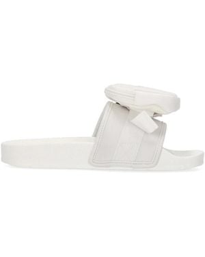 adidas Schoenen ,Wit ,Cloud Pouchylette Pantoffels Met Rits