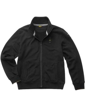 Blauer Zip-Through Sweatshirt - Zwart
