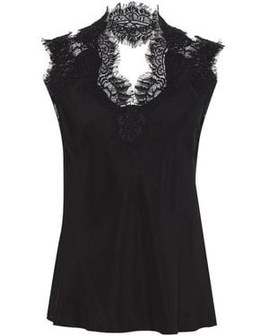 Gold Hawk Sleeveless Tops - Black
