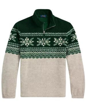 Ralph Lauren Polar Fleece Snowflake Sweatshirt - Grün