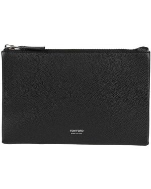 Tom Ford Minimal Slim Pouch Mit Handgelenksschlaufe - Schwarz