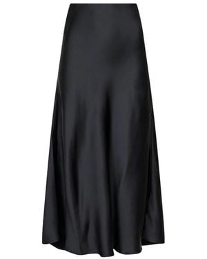 Neo Noir Midi Skirts - Black
