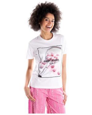 Bastille T-Shirt Met Ronde Hals En Korte Mouwen - Roze