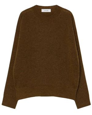 Pomandère Truien & Vesten ,Bruin ,Wol Alpaca Wol Trui Lichtgewicht - Groen