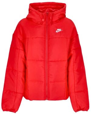 Nike W Essential Thermic Classic Puffer University Rood/Wit Donsjack Voor