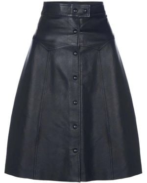 Belstaff Leren Rok - Blauw
