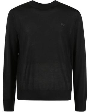 DSquared² Round-Neck Knitwear - Black