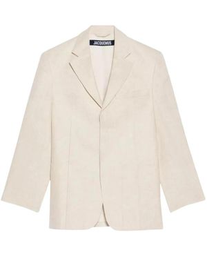 Jacquemus Jassen ,Linnen La Veste D'Homme Blazer - Naturel