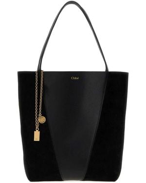 Chloé Tassen ,Zwart ,Leer Spin Tote