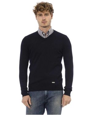 Baldinini Zeitloser v-ausschnitt-pullover - Schwarz