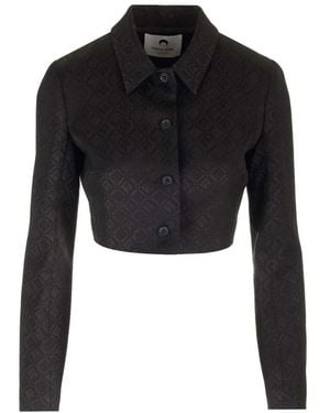 Marine Serre Denim Jackets - Black