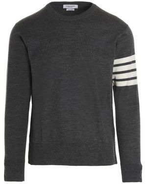 Thom Browne 4 Bar Merinowol Trui - Grijs