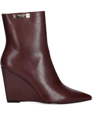 Twinset Bordeaux Stiefel - Braun