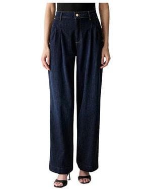 Guess Jeans ,Blauw ,Katoen Wide-Leg Jeans