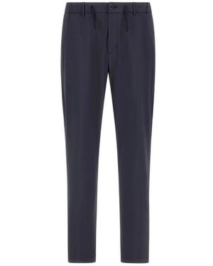 Herno Pantalon Marino Nylon Cintura Elastica - Blauw