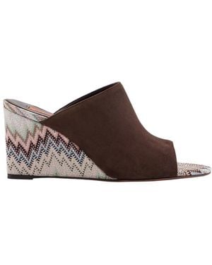Missoni Heeled Mules - Brown