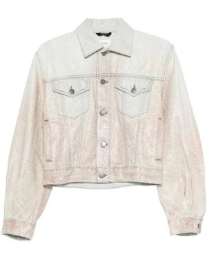 Haikure Cropped Denim Jacket - Wit