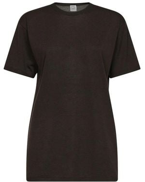TOTEME Tops ,Bruin ,Tee Knit - Zwart