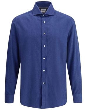 Brunello Cucinelli Casual Shirts - Blue