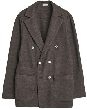 Stenströms Gestrickter, Zweireihiger Blazer - Grau
