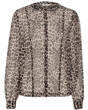 Cream Blouses - Brown