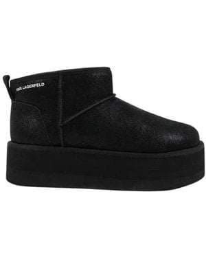 KARL LAGERFELD Schoenen ,Zwart ,Leer Thermo Snow Boot