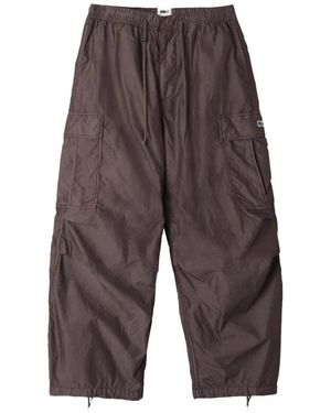 Obey Broeken ,Bruin ,Katoen Giant Parachute Cargo Pant - Grijs