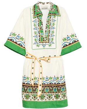 ALÉMAIS Kleedjes ,Veelkleurig ,7416D Jurk - Groen