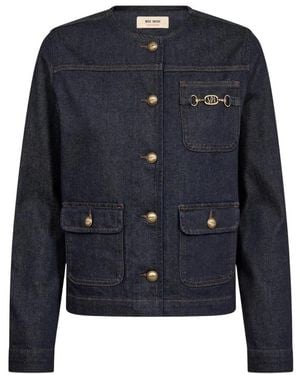 Mos Mosh Jassen ,Blauw ,Denim Penn Deluxe Jacket