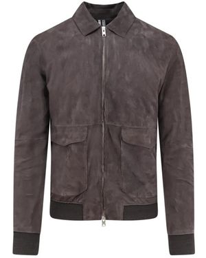 DFOUR® Df819 Wildlederjacke - Grau