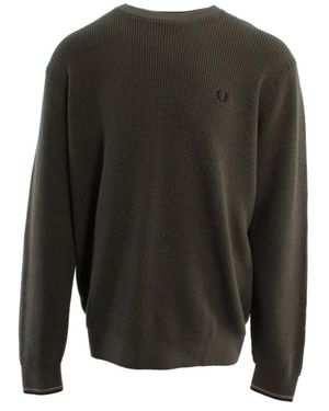 Fred Perry Rundhals-Strickware - Grau