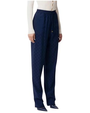 Elisabetta Franchi Straight Trousers - Blu