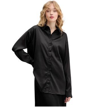 KARL LAGERFELD Overhemden ,Zwart ,Polyester Oversized Shirt