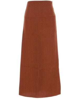 LeKasha Midi Skirts - Brown
