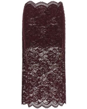 Rabanne Lace Midi Skirt - Paars