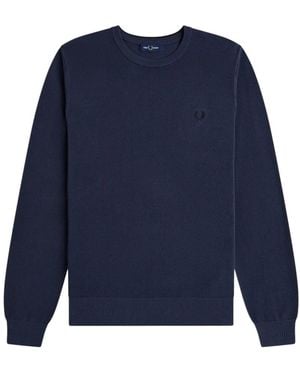 Fred Perry Round-Neck Knitwear - Blue