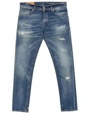 Dondup Rechte Jeans - Blauw