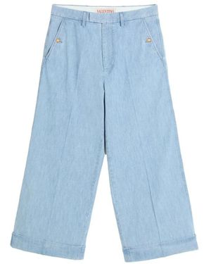 Valentino Garavani Cuffed Denim Hosen - Blau
