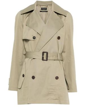 Balenciaga Jassen ,Katoen Cocoon Short Trench - Naturel