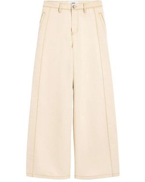 Ami Paris Wide Trousers - Natural