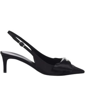 Baldinini Satin Slingback Pomp - Blauw