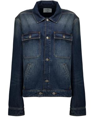 Courreges Blouson Trucker Aus Vintage-Denim - Blau