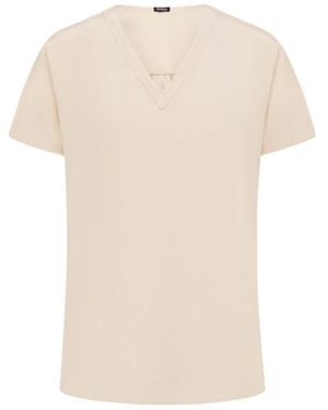 Kiton Tailored Silk T-Shirt - Naturel