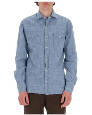 Barba Napoli Casual Shirts - Blue