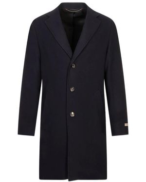 Canali Single-Breasted Coats - Azul