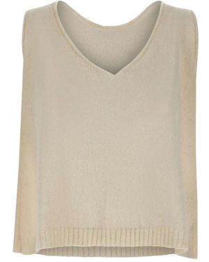 Maurizio Mykonos V-Neck Knitwear - Natural