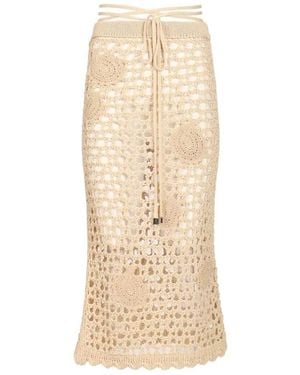 The Attico Midi Skirts - Natural