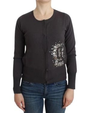 John Galliano Pailletten woll cardigan pullover - Schwarz