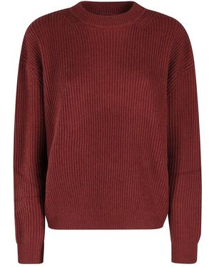 Isabelle Blanche Round-Neck Knitwear - Rojo